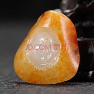 和田玉 油润丰盈 精美巧雕 笑佛挂件 14.0268g